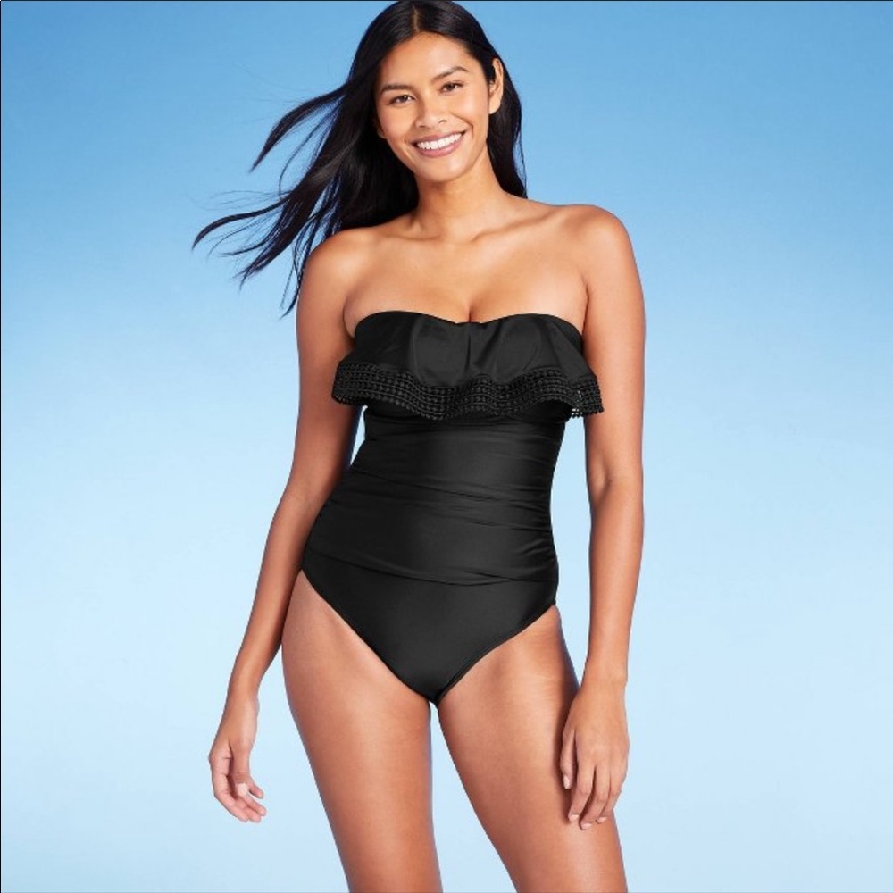 Kona Sol Black One Piece Swimsuit